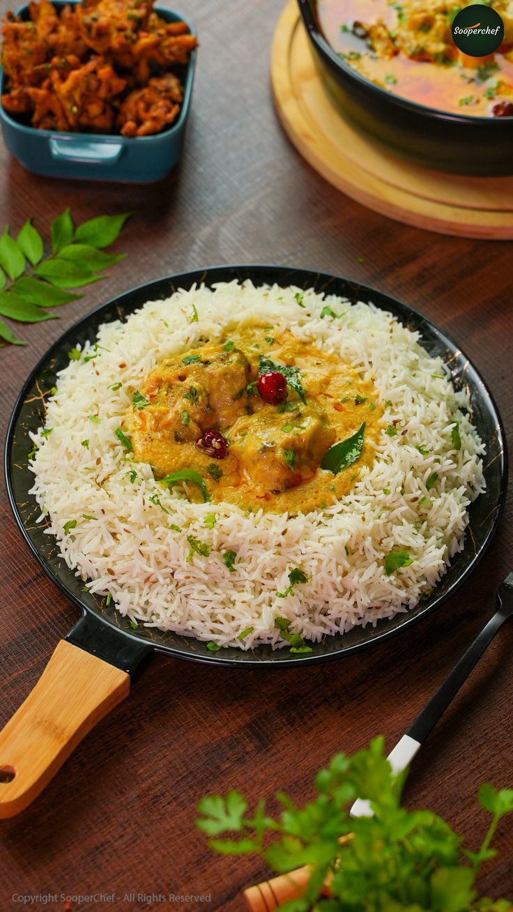 Kadhi + Rice + Papad + Achar